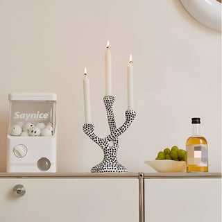 Ceramic Polka Dot Candle Holder