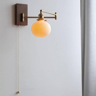 Vintage Ceramic Globe Wall Lamp