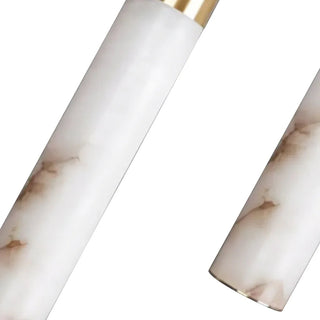 Minimalist Alabaster Brass Tube Pendant Light
