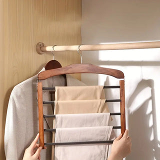 Wooden Multi-Bar Trouser Hanger