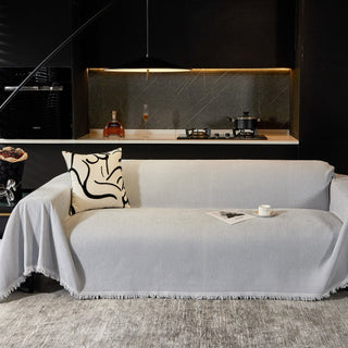 Mocha Textured Sofa Throw