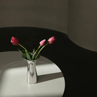 Modern Silver Ceramic Vase