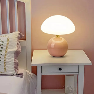 French Ceramic Mushroom Table Lamp