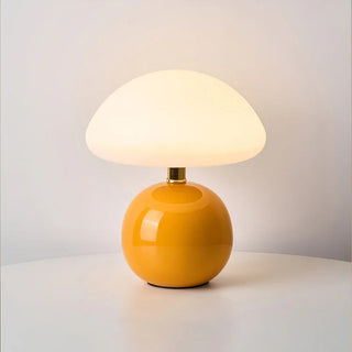 French Ceramic Mushroom Table Lamp
