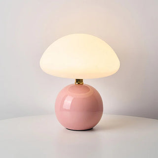 French Ceramic Mushroom Table Lamp