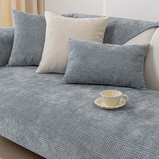 Non-Slip Waffle Chenille Sofa Cover