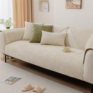 Non-Slip Waffle Chenille Sofa Cover