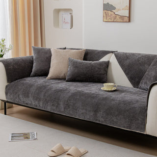 Non-Slip Waffle Chenille Sofa Cover