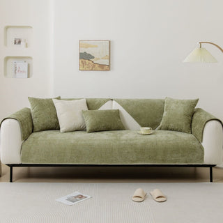 Non-Slip Waffle Chenille Sofa Cover