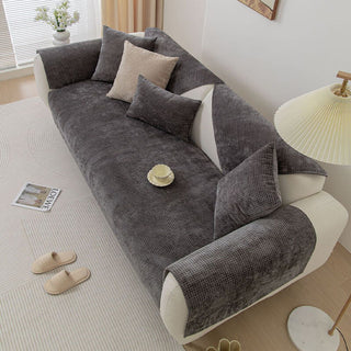 Non-Slip Waffle Chenille Sofa Cover