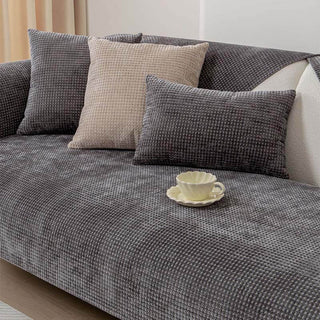 Non-Slip Waffle Chenille Sofa Cover