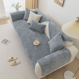 Non-Slip Waffle Chenille Sofa Cover