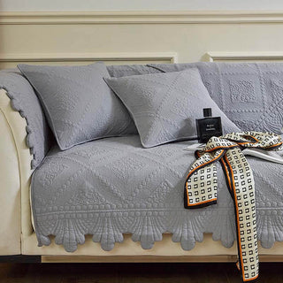 Leaf Trim Cotton Couch Cover