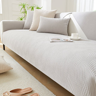 Wood Grain Chenille Couch Cover