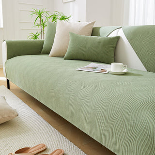 Wood Grain Chenille Couch Cover