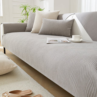 Wood Grain Chenille Couch Cover