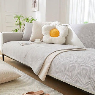 Wood Grain Chenille Couch Cover