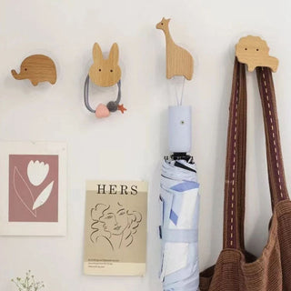 Playful Children’s Wooden Wall Hooks