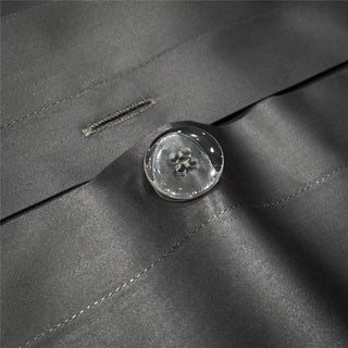 Embroidered Grey Duvet Cover Set