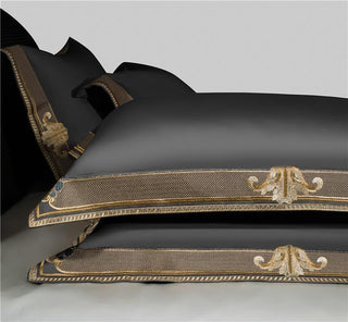 Embroidered Grey Duvet Cover Set