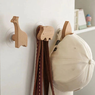 Playful Children’s Wooden Wall Hooks
