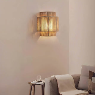 Handwoven Rope Wall Light