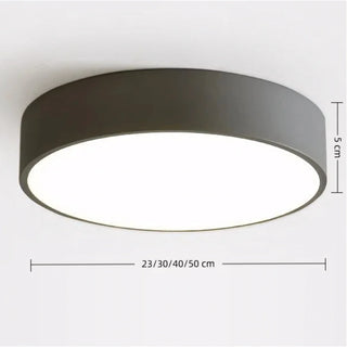 Minimalist Round LED Ceiling Light With Iron Frame