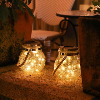 Solar Glass Outdoor Garden Lights (4-pack)