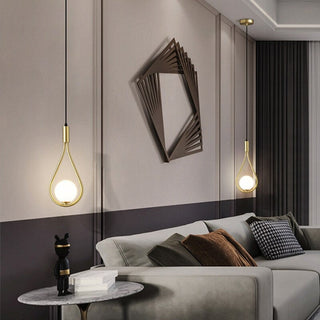Modern Brass Hanging Lamp