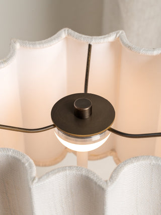 Cordless Marble Table Lamp with Linen Shade