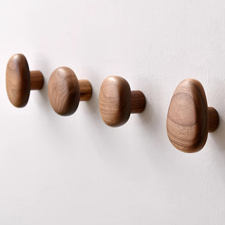 Organic Wooden Wall Hooks Set