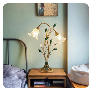 French Vintage Floral Table Lamp
