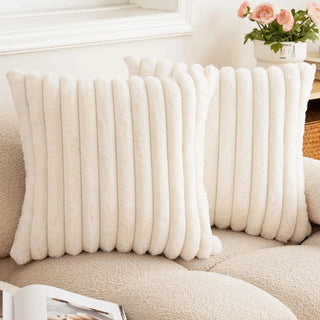 Striped Faux Cushion Cover