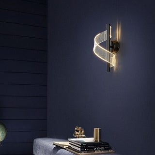 LED Spiral Ribbon Wall Light