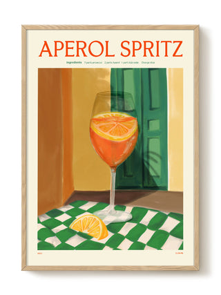 Aperol Spritz Poster – Modern Cocktail Art Print