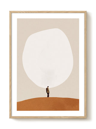 Overthinking Poster – Quiet & Thought-Provoking Wall Art