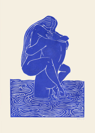 Blue Embrace Art Print