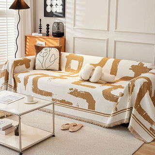 Monochrome Elegance Sofa Throw