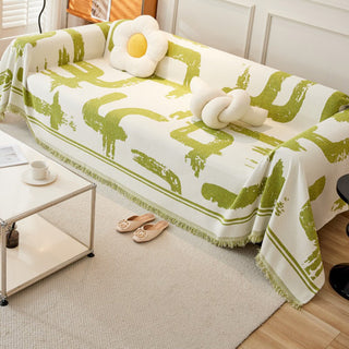 Monochrome Elegance Sofa Throw