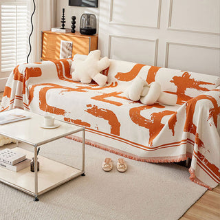 Monochrome Elegance Sofa Throw