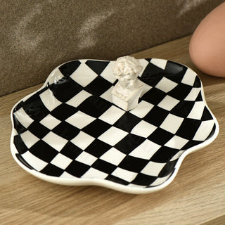 Modern Nordic Ceramic Chequerboard Tray
