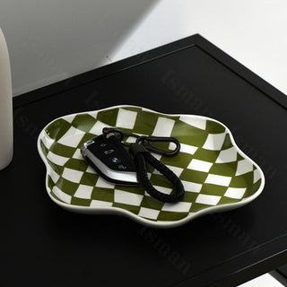 Modern Nordic Ceramic Chequerboard Tray