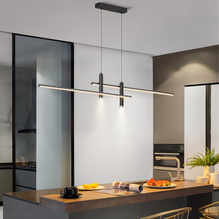 Modern Linear LED Pendant Light with Adjustable Height