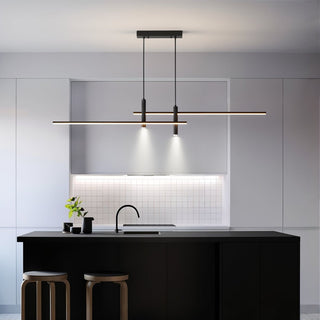 Modern Linear LED Pendant Light with Adjustable Height