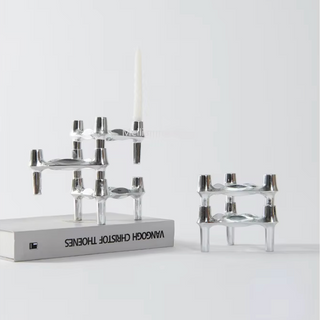 Abstract Style Molecular Structure Candle Holder - Stainless Steel