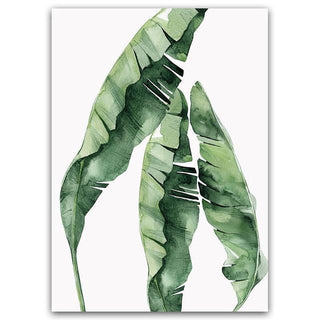 Botanical Green Leaves Canvas Wall Art