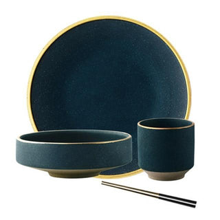 Asian Ceramic Tableware with Gold Details