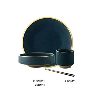 Asian Ceramic Tableware with Gold Details