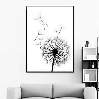 Minimalist Feather & Dandelion Canvas Wall Art