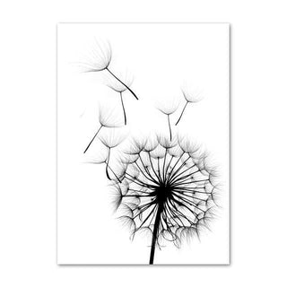 Minimalist Feather & Dandelion Canvas Wall Art